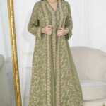 ⁦جلابيه تيفاني خليجيه انيقه بطبقه من امام⁩ - الصورة ⁦2⁩