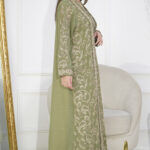 ⁦جلابيه تيفاني خليجيه انيقه بطبقه من امام⁩ - الصورة ⁦4⁩