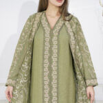 جلابيه تيفاني خليجيه انيقه بطبقه من امام