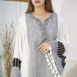 ⁦جلابيه رمادي شك من امام وبكم وسيع كتل⁩ - الصورة ⁦5⁩