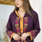 ⁦جلابيه موف مغربيه بتطرز شك من امام⁩ - الصورة ⁦6⁩