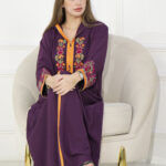 ⁦جلابيه موف مغربيه بتطرز شك من امام⁩ - الصورة ⁦3⁩