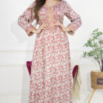 ⁦جلابيه وردى مخاوير اماراتيه بفصوص محدد من حلق (2)⁩ - الصورة ⁦2⁩