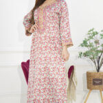 جلابيه وردى مخاوير اماراتيه بفصوص محدد من حلق (2)