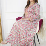 ⁦جلابيه وردى مخاوير اماراتيه بفصوص محدد من حلق (2)⁩ - الصورة ⁦5⁩