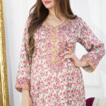 ⁦جلابيه وردى مخاوير اماراتيه بفصوص محدد من حلق (2)⁩ - الصورة ⁦3⁩