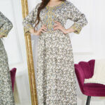 جلابيه رمادي مخاوير اماراتيه بحلق محدد و فصوص (2)