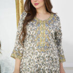 ⁦جلابيه رمادي مخاوير اماراتيه بحلق محدد و فصوص (2)⁩ - الصورة ⁦7⁩