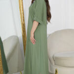 ⁦جلابيه تيفاني خليجى بتطريز شك و فصوص من امام⁩ - الصورة ⁦3⁩