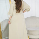 ⁦جلابيه بيج خليجى بتطريز شك و فصوص من امام⁩ - الصورة ⁦6⁩