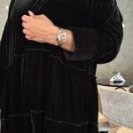 ⁦عباية مخمل بطبقات مكسره من الاسفل و مرتبه⁩ - الصورة ⁦7⁩