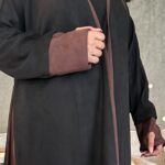 ⁦عباية شامواه ربع كلوش محدده ببني و بأكمام معصم⁩ - الصورة ⁦4⁩