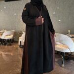 ⁦عباية شامواه ربع كلوش محدده ببني و بأكمام معصم⁩ - الصورة ⁦5⁩