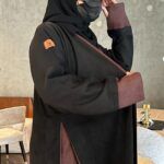 ⁦عباية شامواه ربع كلوش محدده ببني و بأكمام معصم⁩ - الصورة ⁦7⁩