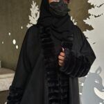 ⁦عباية فروه شتوي اسود⁩ - الصورة ⁦6⁩