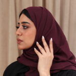 ⁦طرحه عنابي لنن⁩ - الصورة ⁦2⁩