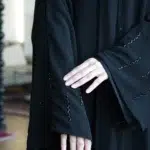 عباية ربع كلوش بطبقين شيفون مبطنه بشك من الاسفل