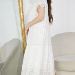 جلابيه ابيض نص كم بقصه جميل