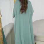 ⁦جلابيه تيفاني طبقتين بطبقه بشت شيفون⁩ - الصورة ⁦5⁩