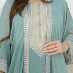 ⁦جلابيه تيفاني طبقتين بطبقه بشت شيفون⁩ - الصورة ⁦6⁩