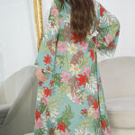 ⁦جلابيه تيفاني مشجره بلولو من امام⁩ - الصورة ⁦5⁩