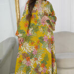 ⁦جلابيه اصفر مشجره بلولو من امام⁩ - الصورة ⁦6⁩