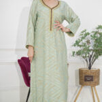 جلابيه تيفاني جاكار مطرزه من بشك من امام