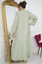 ⁦جلابيه تيفاني جاكار مطرزه من بشك من امام⁩ - الصورة ⁦5⁩