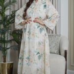 ⁦جلابية تركواز مورده بتيفاني⁩ - الصورة ⁦8⁩