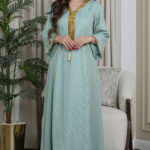 جلابيه جاكار بشريط شك ذهبي من امام