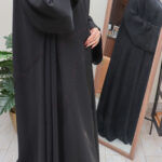 ⁦عباية كلوش منسوجة بقماش نواعم مطرزه بخيوط مخفى⁩ - الصورة ⁦6⁩