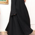 ⁦عباية كلوش منسوجة بقماش نواعم مطرزه بخيوط مخفى⁩ - الصورة ⁦9⁩