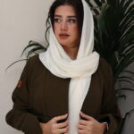 ⁦عبايه زيتي ناعمة بكسرة من الخلف⁩ - الصورة ⁦5⁩