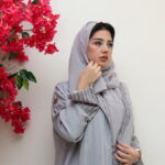 ⁦عبايه كريب رمادي لف⁩ - الصورة ⁦8⁩