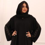 ⁦عبايه كلوش بتطريز شريط شك من اجناب و خلف⁩ - الصورة ⁦15⁩