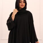 ⁦عبايه كلوش بتطريز شريط شك من اجناب و خلف⁩ - الصورة ⁦2⁩