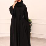 ⁦عبايه كلوش لف محدده بفصوص اسود من اكتاف⁩ - الصورة ⁦2⁩