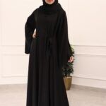 ⁦عبايه كلوش لف محدده بفصوص اسود من اكتاف⁩ - الصورة ⁦5⁩