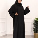 ⁦عبايه كلوش نواعم كلاسيك محددة باسود⁩ - الصورة ⁦6⁩