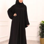 ⁦عباية ربع كلوش شيفون مبطنه بشك⁩ - الصورة ⁦8⁩