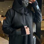 ⁦عباية شتوي شامواه بأكمام جلد⁩ - الصورة ⁦5⁩