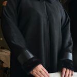 ⁦عباية شتوي شامواه بأكمام جلد⁩ - الصورة ⁦6⁩