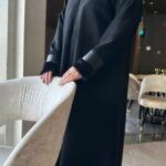 ⁦عباية شتوي شامواه بأكمام جلد⁩ - الصورة ⁦7⁩