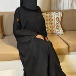 عباية كلوش بتطريز خيوط مخفي من اجناب