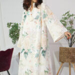 ⁦جلابية بناتي تركواز مورده بتيفاني⁩ - الصورة ⁦3⁩