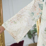 ⁦جلابية بناتي تركواز مورده بتيفاني⁩ - الصورة ⁦5⁩