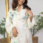 ⁦جلابية بناتي تركواز مورده بتيفاني⁩ - الصورة ⁦6⁩