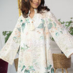 ⁦جلابية بناتي تركواز مورده بتيفاني⁩ - الصورة ⁦7⁩