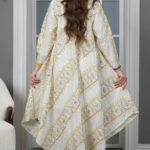 ⁦جلابيه ابيض بترتر على شكل خطوط⁩ - الصورة ⁦3⁩