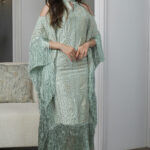 ⁦فستان تيفاني مطرزه بترتر و هدب من اطراف⁩ - الصورة ⁦6⁩